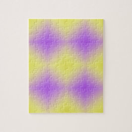 黄色から紫のダイヤモンドパターンのグラデーション ジグソーパズル