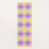 黄色から紫のダイヤモンドパターンのグラデーション ヨガマット (裏面)