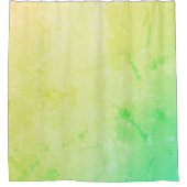黄色から緑のタイグラデーションプ シャワーカーテン (正面)