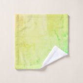 黄色から緑のタイグラデーションプ バスタオルセット (ウォッシュタオル)