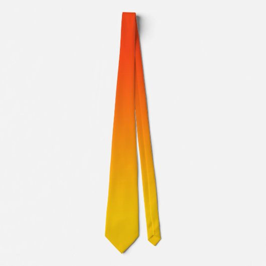 黄色から赤グラデーションのネックタイ ネクタイ (正面)