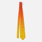 黄色から赤グラデーションのネックタイ ネクタイ (裏面)
