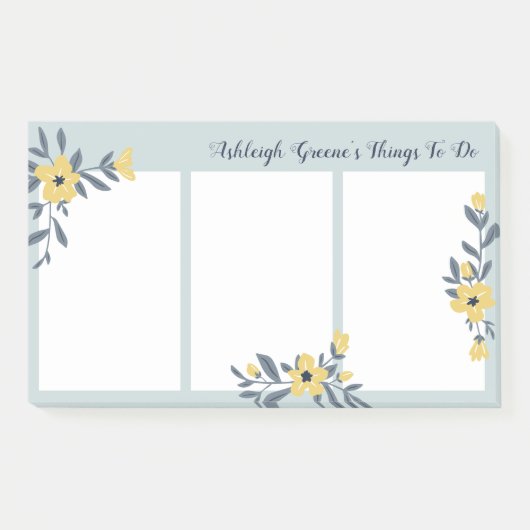 黄色かわいらしい花 ポストイット (正面)