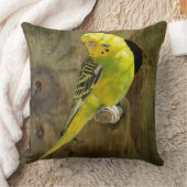 黄色かわいらしのインコ クッション (ブランケット)