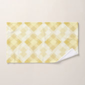 黄色かわいらしの幾何学的ダイヤモンドパターン バスタオルセット (ハンドタオル)