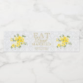 黄色かわいらしの花食べは、飲み物と食べ物結婚した ペットボトルラベル (シングルラベル)