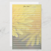 黄色かわいらしの野生の花のタンポポ 便箋 (正面/裏面)