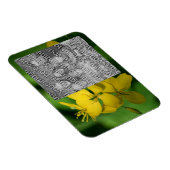 黄色かわいらしのWildflowersフレーム写真を追加 マグネット (右側)