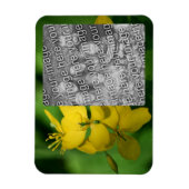 黄色かわいらしのWildflowersフレーム写真を追加 マグネット (縦)