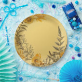 黄色かわいらしタンポポ ペーパープレート (パーティー)