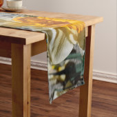 黄色かわいらし春紅斑花 ショートテーブルランナー (インサイチュ)