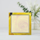 黄色かわいらし結婚のバラ空白のの花のパーティー 招待状 (スタンド正面)