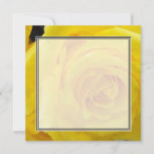 黄色かわいらし結婚のバラ空白のの花のパーティー 招待状 (正面)