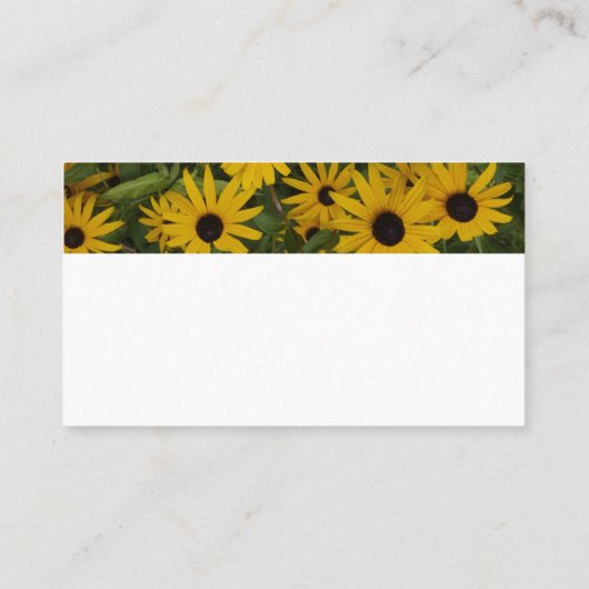 黄色かわいらし花自然撮カスタム影 名刺 (裏面)