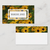 黄色かわいらし花自然撮カスタム影 名刺 (正面/裏面)