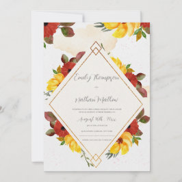 黄色かわいらし赤素朴水カラーフローラ結婚