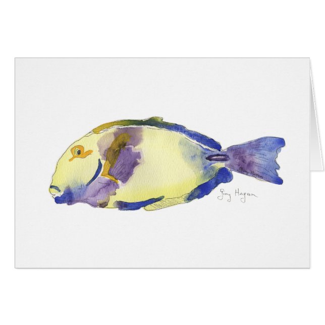 黄色か青の魚カード (正面横)