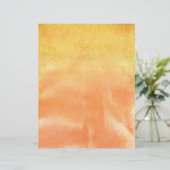 黄色がかったオレンジ色の水カラー抽象芸術紙 (スタンド正面)