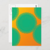 黄色がかったオレンジ色の緑の円 ポストカード (正面/裏面)