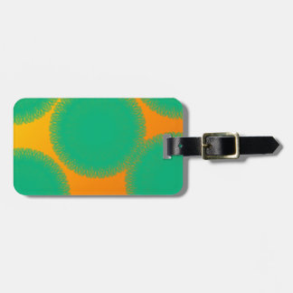 黄色がかったオレンジ色の緑の円 ラゲッジタグ