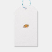 黄色がかったオレンジ、オレンジ色の黄色の装飾 ギフトタグ (正面)