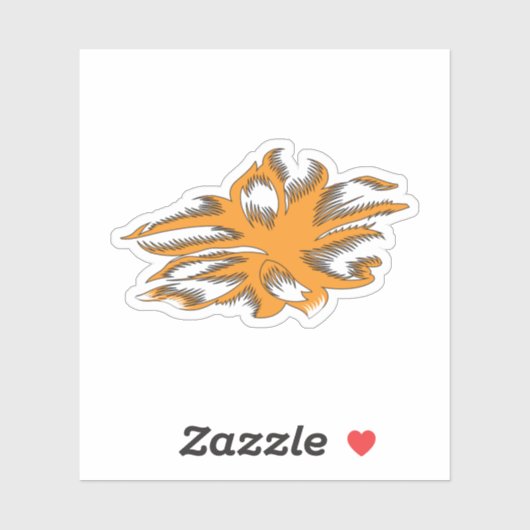 黄色がかったオレンジ、オレンジ色の黄色の装飾 シール (シート)