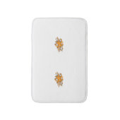 黄色がかったオレンジ、オレンジ色の黄色の装飾 バスマット (正面縦)