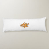 黄色がかったオレンジ、オレンジ色の黄色の装飾 ボディピロー (裏面)