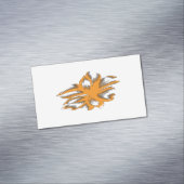 黄色がかったオレンジ、オレンジ色の黄色の装飾 マグネット名刺 (インサイチュ)