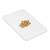 黄色がかったオレンジ、オレンジ色の黄色の装飾 マグネット (右側)