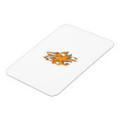 黄色がかったオレンジ、オレンジ色の黄色の装飾 マグネット (左側)