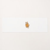 黄色がかったオレンジ、オレンジ色の黄色の装飾 ヨガマット (裏面(横))