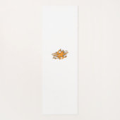 黄色がかったオレンジ、オレンジ色の黄色の装飾 ヨガマット (裏面)