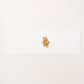 黄色がかったオレンジ、オレンジ色の黄色の装飾 ヨガマット (正面(横))