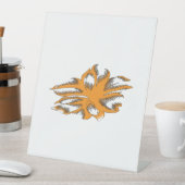 黄色がかったオレンジ、オレンジ色の黄色の装飾 台座サイン (インサイチュ)