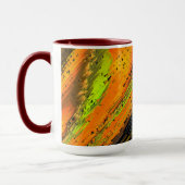 黄色がかった小さなモザイクとツイスト マグカップ (左)