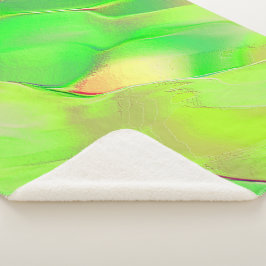 黄色がかった鮮やかな緑に彫られた小さい シェルパブランケット