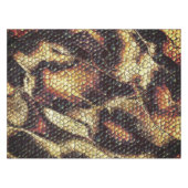 黄色がかった黒い斑点のある爬虫類の皮膚？ テーブルクロス (正面(横))