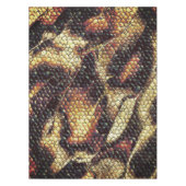 黄色がかった黒い斑点のある爬虫類の皮膚？ テーブルクロス (正面)