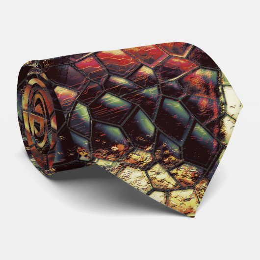 黄色がかった黒い斑点のある爬虫類の皮膚? ネクタイ (ロール)