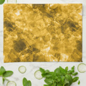 黄色くしゃくしゃしたテクスチャ キッチンタオル (折り畳み)