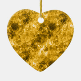 黄色くしゃくしゃしたテクスチャ セラミックオーナメント