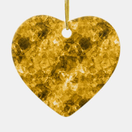 黄色くしゃくしゃしたテクスチャ セラミックオーナメント (正面)