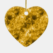 黄色くしゃくしゃしたテクスチャ セラミックオーナメント (裏面)