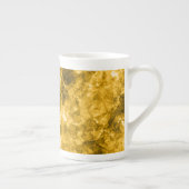 黄色くしゃくしゃしたテクスチャ ボーンチャイナマグカップ (右)