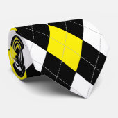 黄色くアーガイル柄のなタイ ネクタイ (ロール)