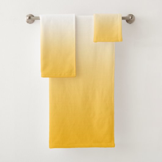 黄色くグラデーションな勾配色のBathタオルセット バスタオルセット (インサイチュ)