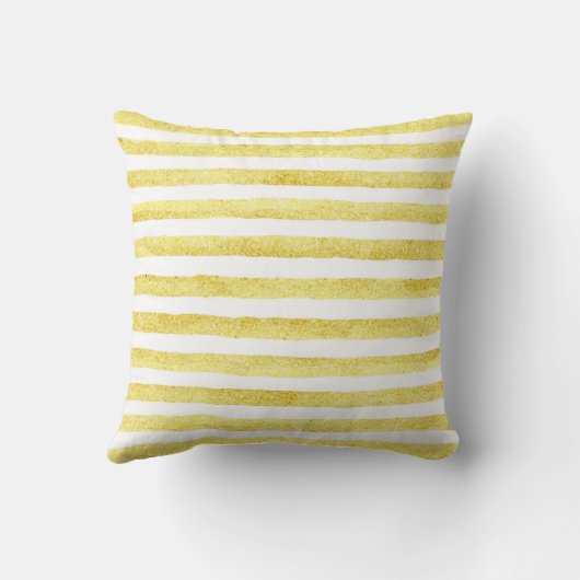 黄色くストライプな水彩画の航海のな枕いかり クッション (裏面)