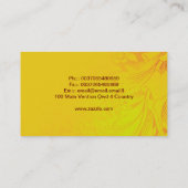 黄色くパターン(の模様が)あるな花の名刺 名刺 (裏面)
