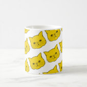 黄色くモダンでエキゾチックなペルシャ人のAltyn猫のコーヒー・マグ コーヒーマグカップ (中央)